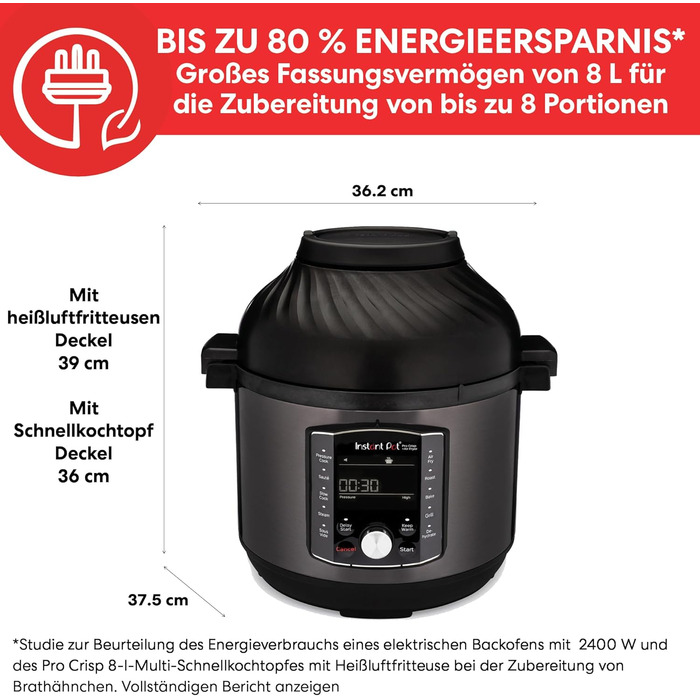Электрическая мультиварка 7,6 л 1500 Вт Instant Pot