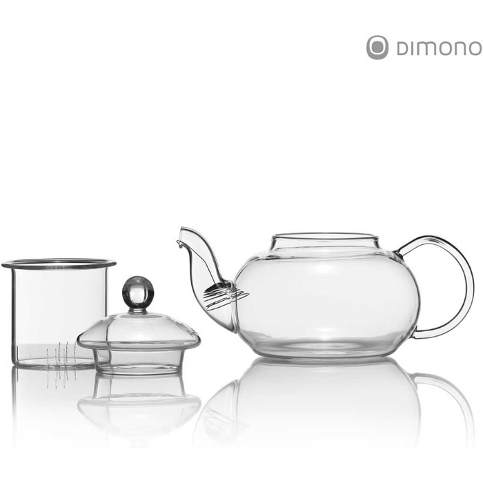 Чайник заварочный стеклянный с фильтром для чая 0,6 л Dimono