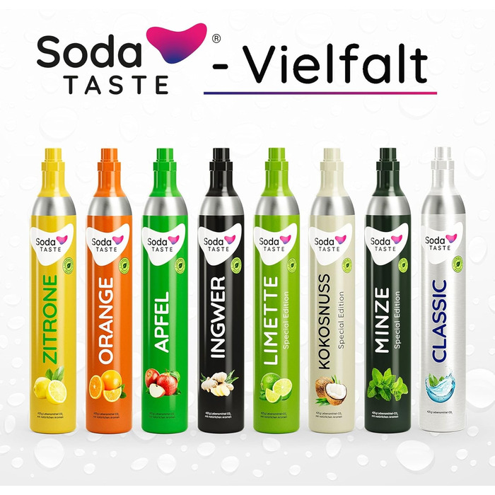 Набор для газирования воды, 4 предмета, классик + лимон, белый Mysoda Woody SodaTASTE