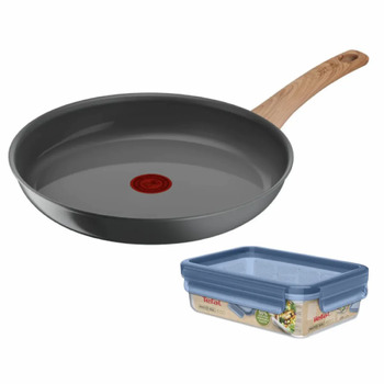 Tefal Сковорода Renew+контейнер Tefal Master Seal Eco,26см, 0.8л, алюміній, бакеліт, скло, сірий, прозорий