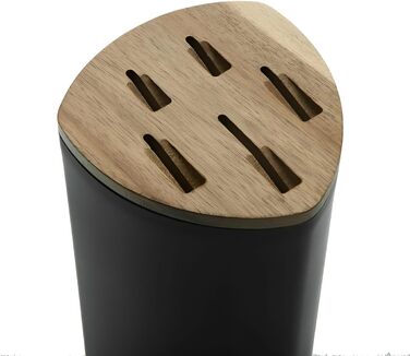 Набор кухонных ножей острых, с подставкой, черный 5-предметный набор ножей для кухни с блоком для хранения Рукоятки из пластика