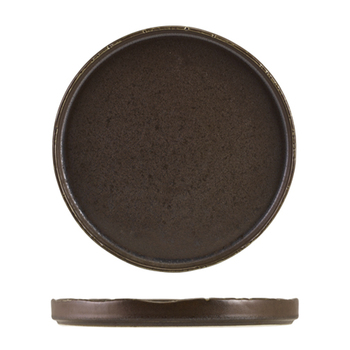 Тарелка презентационная с бортиком 26*h 2 см, Terra Porcelain Roko Cinder Black, GenWare