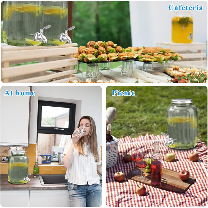 Стеклянный диспенсер для напитков 4 л Berglander