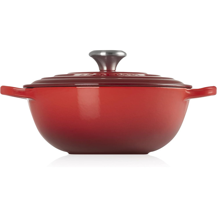 Чавунна каструля Le Creuset Signature, 24 см, 4,1 л, для всіх типів плит та індукції (Вишнево-червоний)
