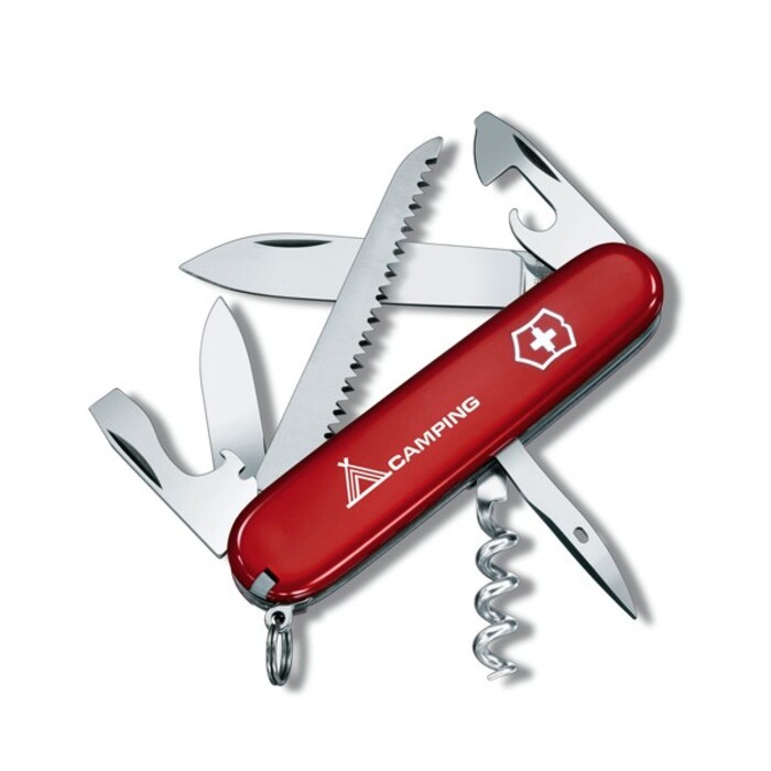 Нож швейцарский 13 функций, 91 мм, красный Victorinox Camper