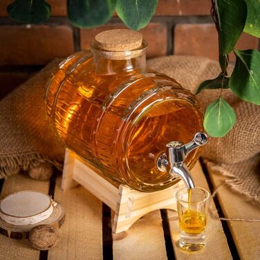 Стильный диспенсер в форме бочонка 2 л SUPERBUTELKI.PL