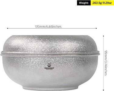 Серебряные лоханки для кемпинга 800 мл SILVERANT