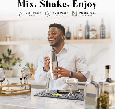 Набір для коктейлів 16 предметів срібний Bare Barrel