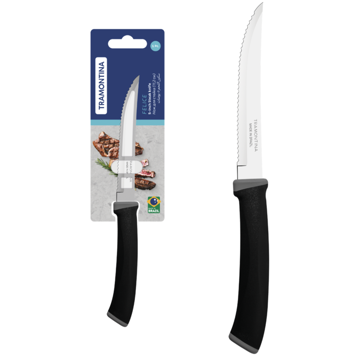 Ніж для стейку Tramontina Felice black, 112 мм (7096817)