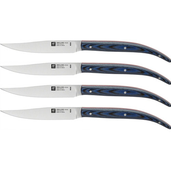 Набір ножів для стейка 4 предмета блакитна микарта Steak Knife Zwilling