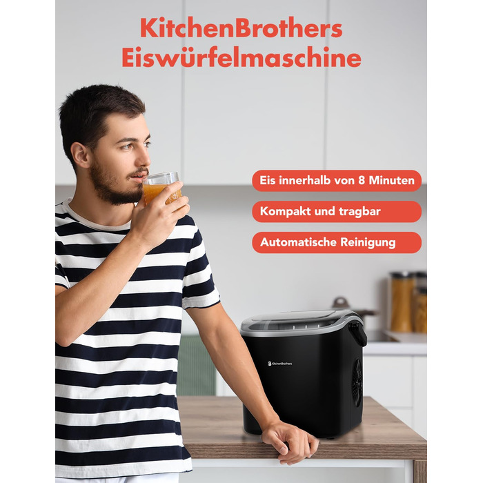 Ледогенератор 100 Вт черный KitchenBrothers