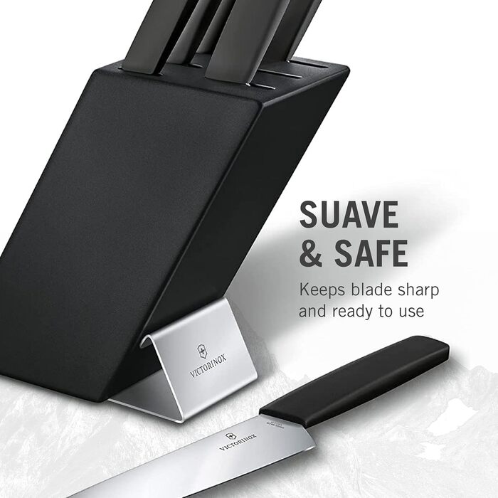 Набір кухонних ножів з дерев'яний блок для зберігання 7 предметів Victorinox