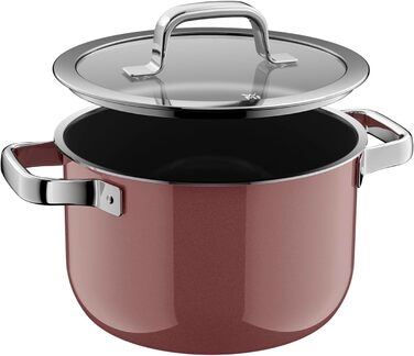 Каструля 24 см зі скляною кришкою, рожевий Fusiontec Mineral Pro WMF