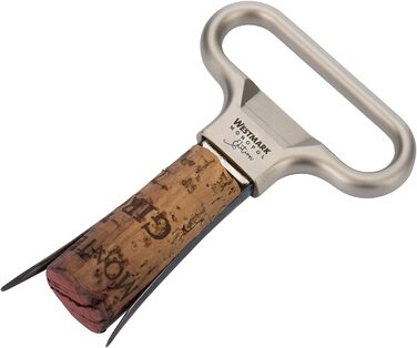 Штопор Westmark Blade/Clapp, з відкривачкою для пляшок, литий під тиском цинк/сталь, Ah-So, срібло, 6285556C (благородний матовий, декоратор і пробка 5 носиків для вина)