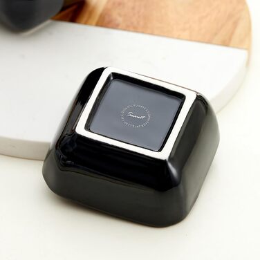 Набор из 6 керамических мисок для соусов 0,09 л, черный Swuut