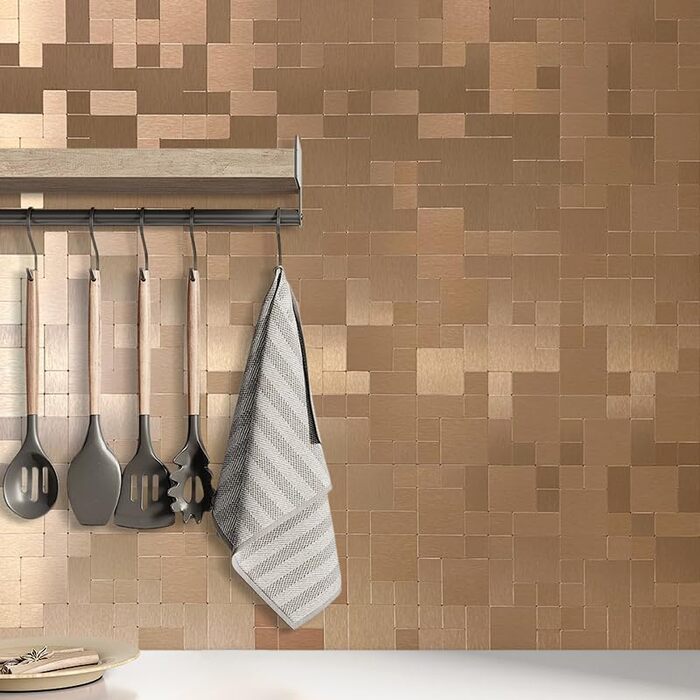 Мідний плитковий фартух для кухні 30,5 х 30,5 см DICOFUN