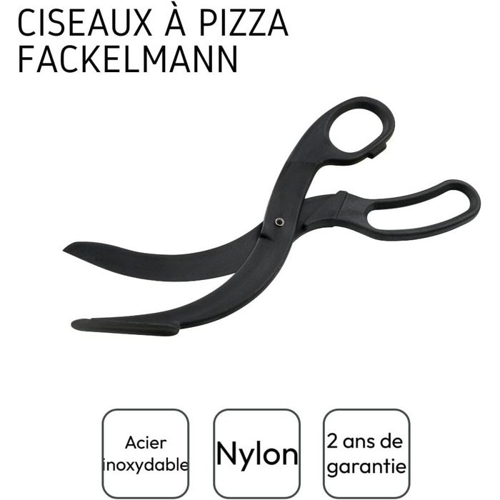 Ножиці для піци 25 см, чорні Fackelmann