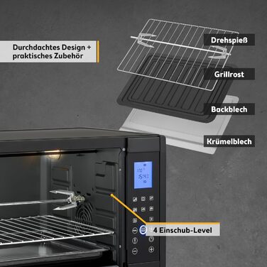 Міні-духовка 45 л, 2000 Вт TZS First Austria