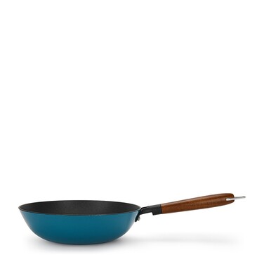 Сковорода - вок Fissman SEAGREEN 28x8 см/4 л с деревянной ручкой (4012)