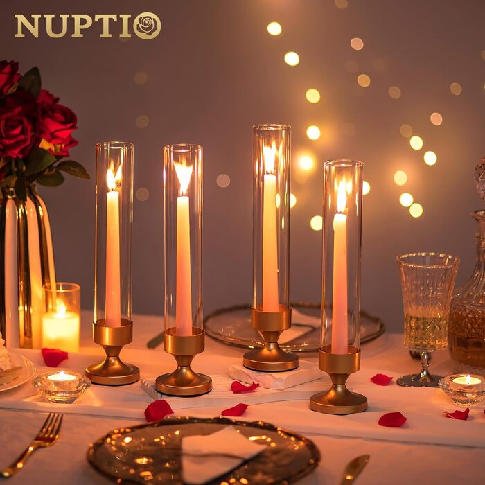 Скляний циліндричний свічник 2 шт. 31 см NUPTIO