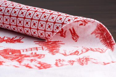 Бавовняні килимки для серветок, набір з 4 шт. , декоративні килимки для серветок, пасхальні килимки, що миються, для свят, вечерь, весни, літа (33 см x 48 см) (25 - Зимова радість), 39Hermine 100