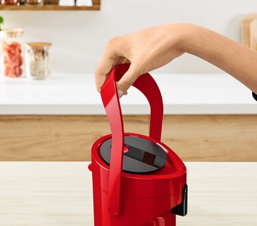 Tefal Термос Ponza Pump, 1.9л, пластик, скло, червоний