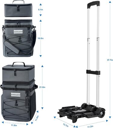 Термосумка на колесах на 72 банка Odoland