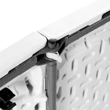 Складаний стіл для кемпынгу 153 х 74 х 74 см білий COSTWAY