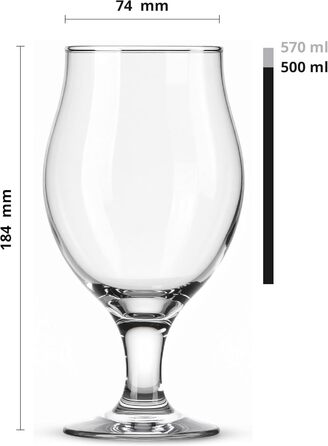 Набір келихів для пива 6 шт 500 мл Glasmark KROSNO 1992