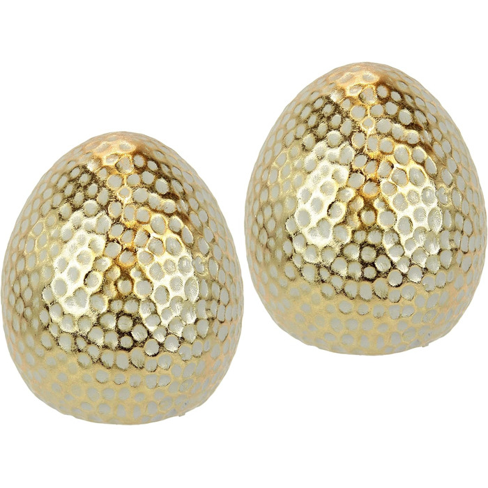 Декоративне пасхальне яйце, Прикраса столу, Прикраса саду, Пасхальна прикраса, Пасхальна фігурка, Весняна прикраса, Пасхальне яйце, Яйця, Пасхальна прикраса, Прикраса для вінків, Пасхальні вінки, Квіти, Весняна прикраса, Золото, Набір з 2 шт.