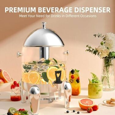 Диспенсер для напоїв з контейнером для льоду та підставкою 12 л Generisch