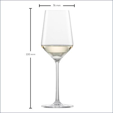 Бокал для белого вина Zwiesel Glas Sauvignon Blanc Pure (набор из 2 шт.), изящные бокалы для белого вина, бокалы для хрусталя Tritan, пригодные для мытья в посудомоечной машине, Сделано в Германии (Заказ No 122314) (Бокал для белого вина Рислинг (2 шт.))