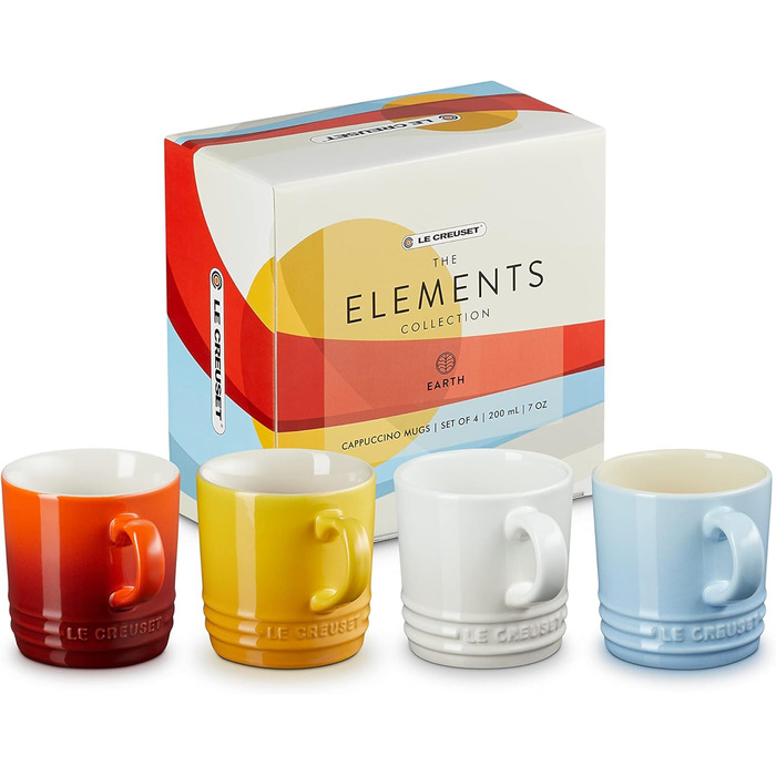 Набор из 4 кружек 350 мл, разноцветный Elements Le Creuset