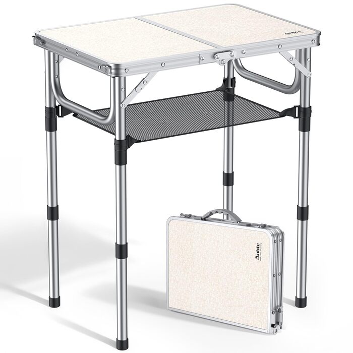 Складной кемпинговый столик 60 x 40 см белый Anbte