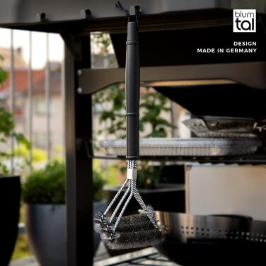 Щітка для гриля 42 см 3-в-1, нержавіюча сталь Blumtal