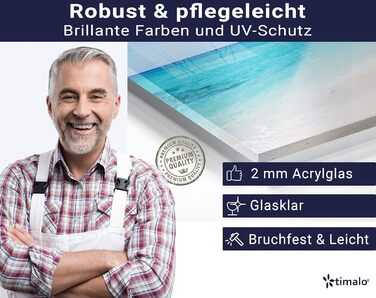 Кухонний фартух Timalo зі скляним виглядом Північне море, очерет, захід сонця, океан, солома 2-мм акрилове скло Бризкозахисна стінка для плити, скляний кухонний фартух, акрилові скляні стінові панелі, захисна панель для фартуха (200 x 58 см, 304- Beach)