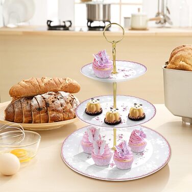 Набір із 6 чашок та блюдець &quotРожева троянда&quot, британський вінтажний набір післяобідніх чашок, порцелянова кавова чашка із золотим обідком, 150 мл (рожевий 3-рівневий пластик)