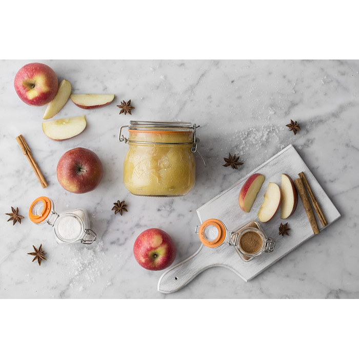 Стеклянная банка для хранения 0,5 л с зажимом Kilner