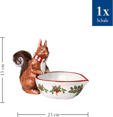 Сервировочная рождественская миска 25 см с фигуркой белки Toy's Fantasy Villeroy & Boch