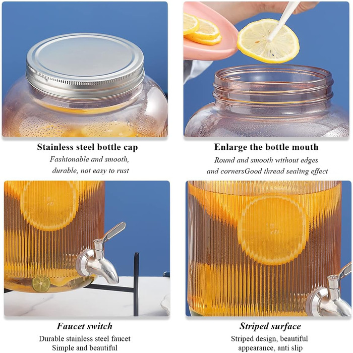 Стеклянный диспенсер для напитков 4 л Berglander