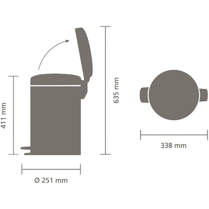Бак для мусора Pedal Bin 12 л 304446 Brabantia