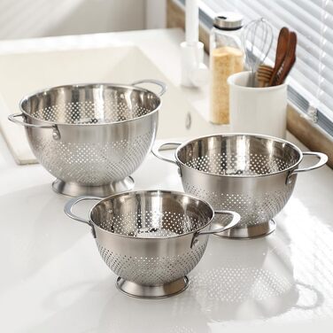 Набір з 3 кухонних друшляків із нержавіючої сталі XIAOMIANYANG