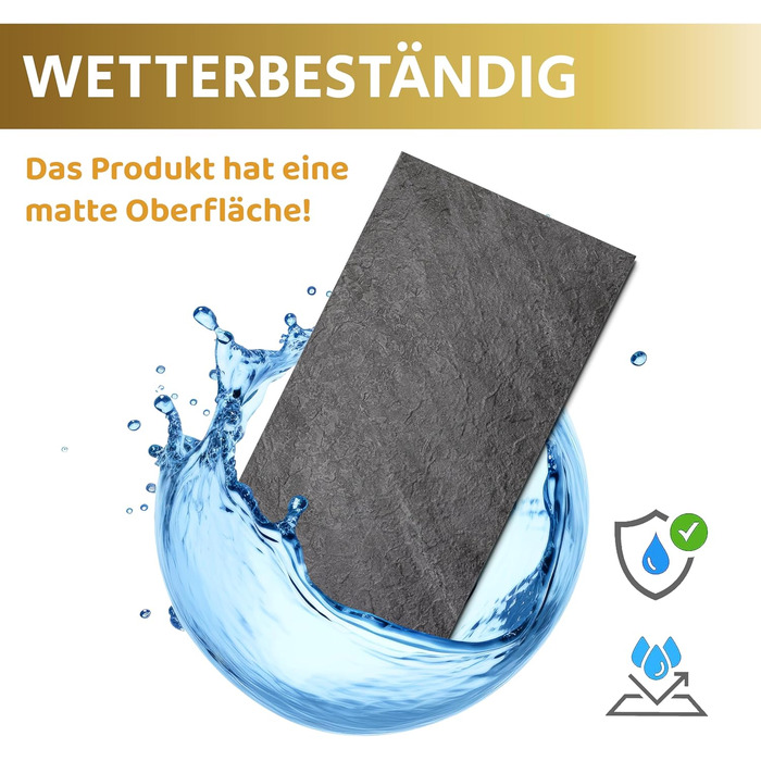 Стінові панелі AS Country Stone під мармур 60x120 см ПВХ-облицювання стіни з пластикових панелей для кухні, ванної кімнати тощо Панель кухонного фартуха (4 шт., Darkstone)