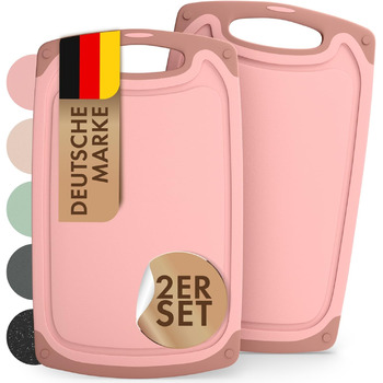 Набор из 2 разделочных досок 40 x 24,5 см, розовый Blumtal