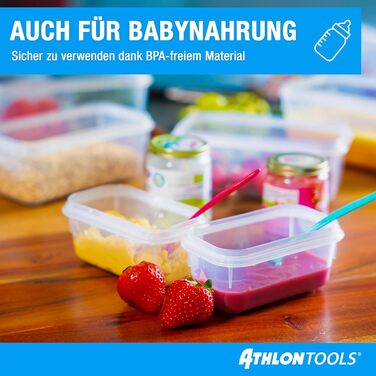 Набір з 4 контейнерів для зберігання продуктів 3 л з кришками ATHLON TOOLS