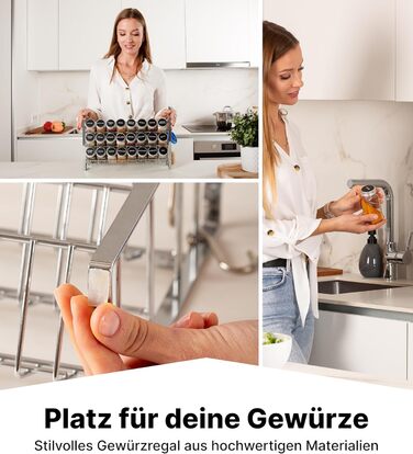 Підставка для спецій трирівнева з 24 баночками, хромована Deco haus