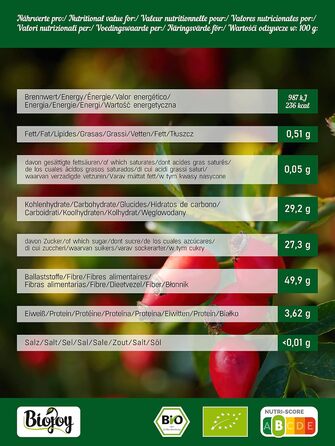 Плоды шиповника сушеные и целые 1 кг Biojoy