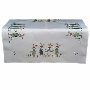 Скатертина з вишивкою великодніх кроликів 85 х 85 см texpot