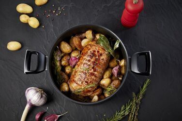 Tefal Pan Unlimited, стеклянная крышка, 5,3 л, черный, алюминий