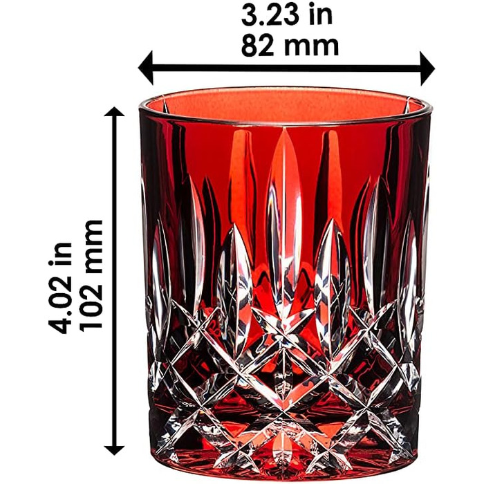 Цветные бокалы для виски в индивидуальной упаковке, чашка для виски из хрустального стекла, 295 мл, (красная)